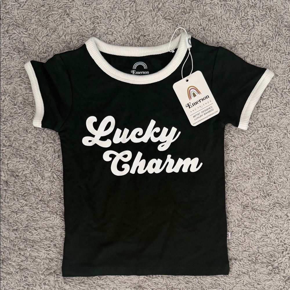 Kids dark green Lucky Charm Tee